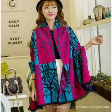 Wholesale Chinese Women Scarf, Printed Winter Merino Wool Scarf